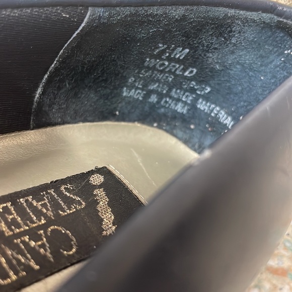 candid statements world heels leather navy blue kitten heel pumps size 7… - Picture 10 of 10